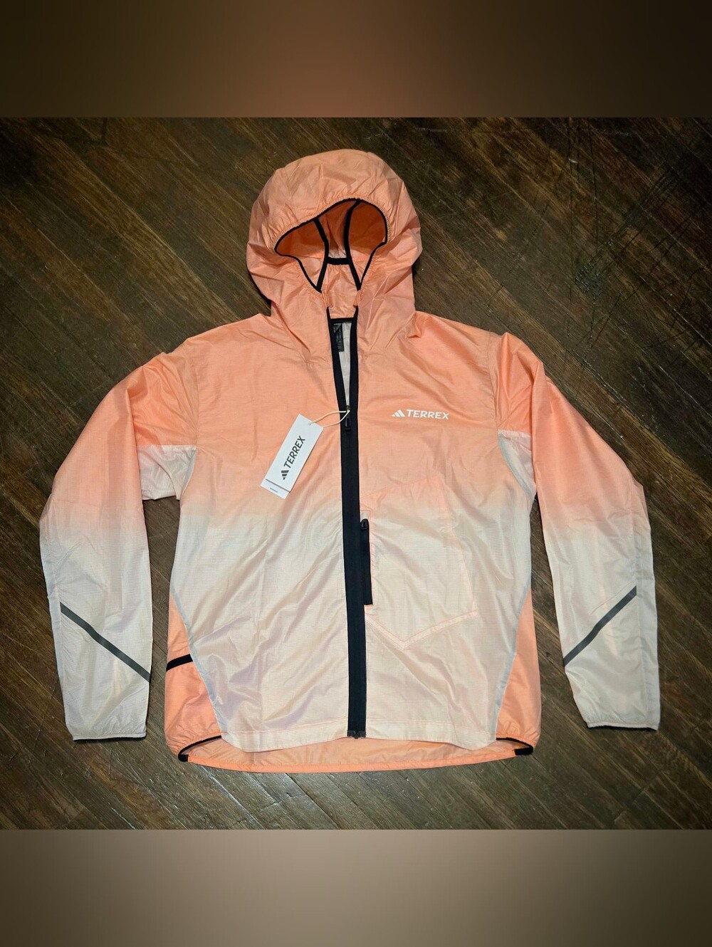 NEW $150 Adidas Womens L Terrex Xperior Windbreaker Trail Running Hiking Jacket